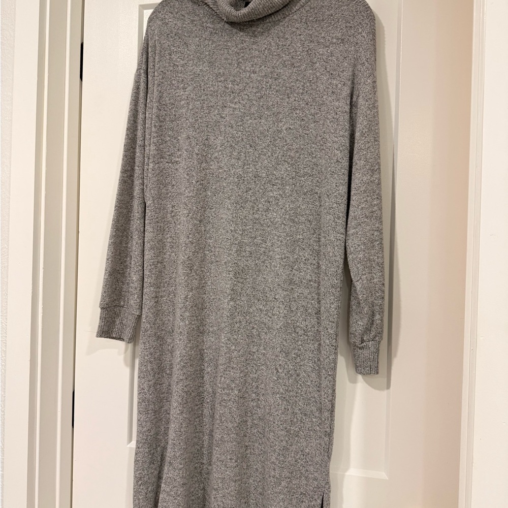 Anthropologie Gray Midi Dress